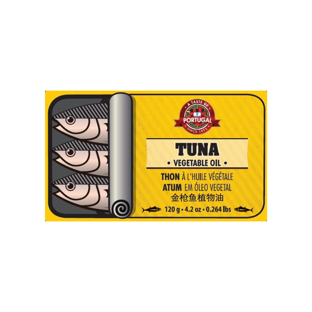 Taste of Portugal Tuna in Vegetable Oil 120gr Tin (Case/12) EXPIRED