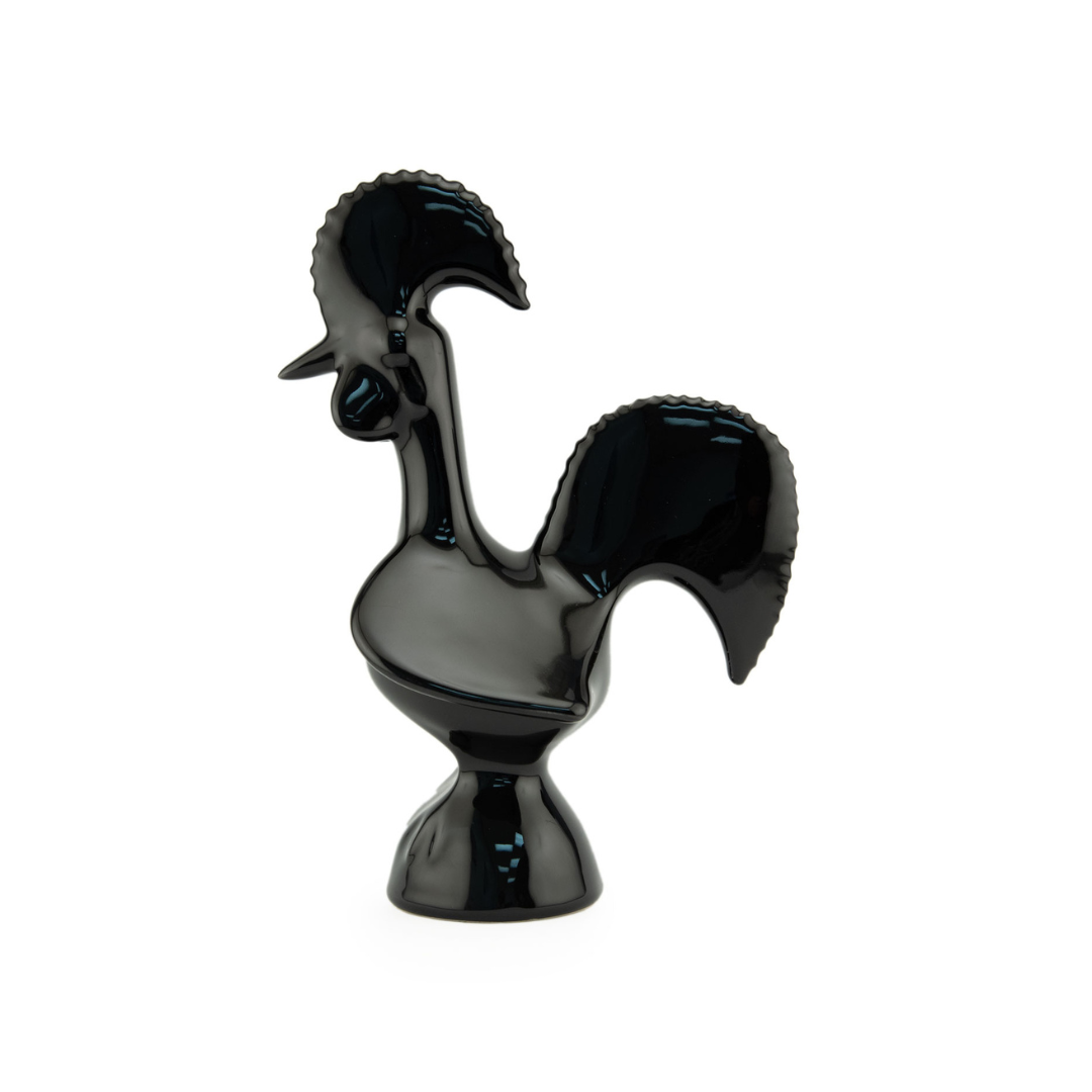 Alegria Black Rooster Statue