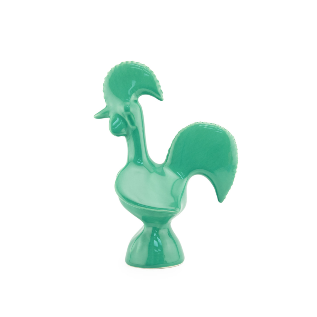 Alegria Green Rooster Statue