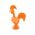 Alegria Orange Rooster Statue
