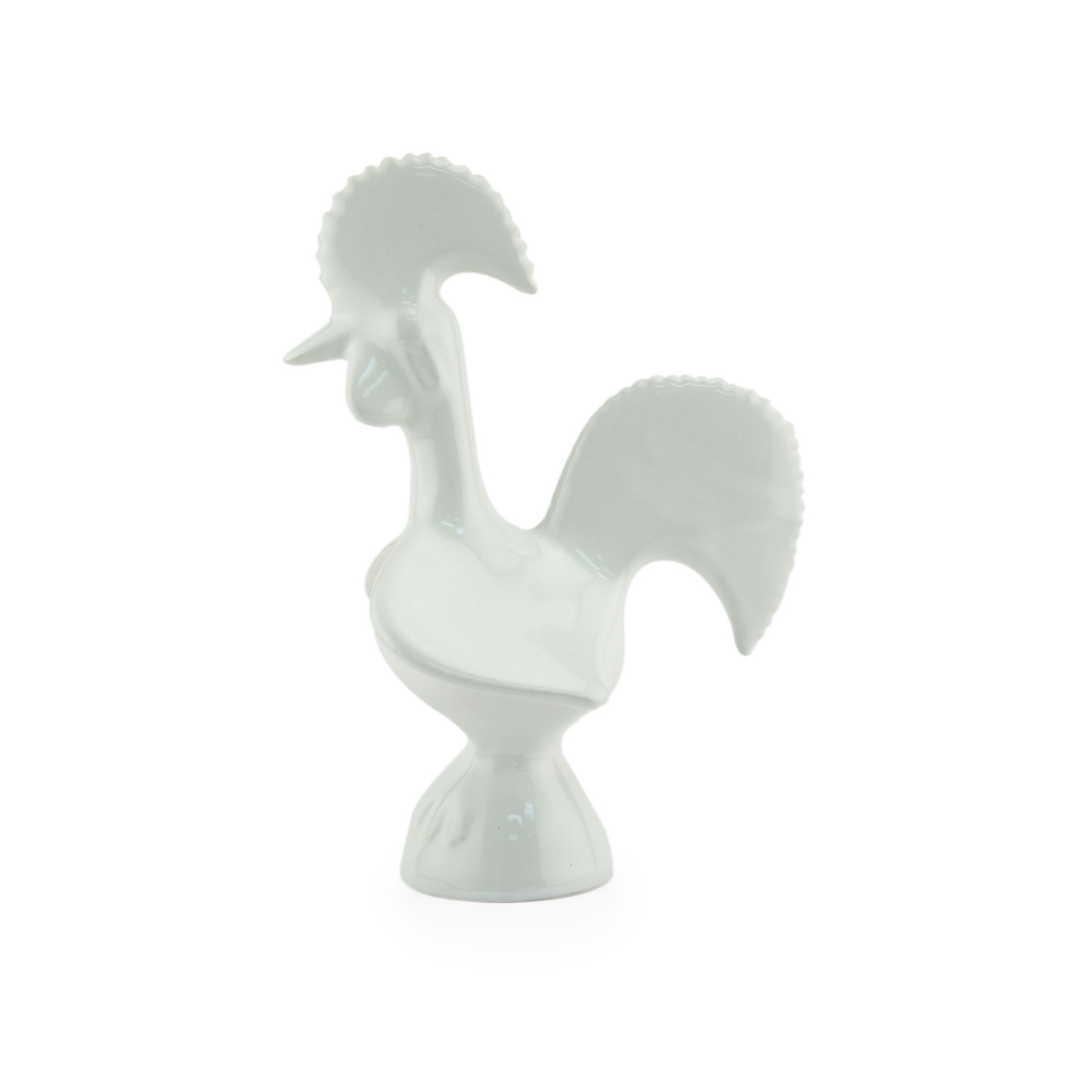 Alegria White Rooster Statue