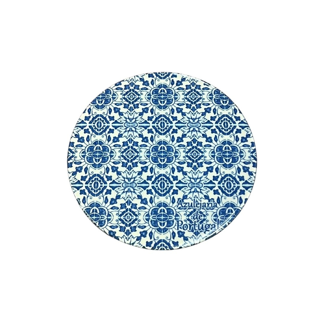 Pinha Azul Coaster with Cork 4"