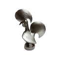 Silver Fado Rooster Statue