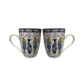 Set of 2 Porcelain Mug with Sardine Azulejo Design