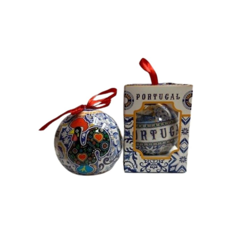 Portugal Rooster Azulejo Ornament 4"