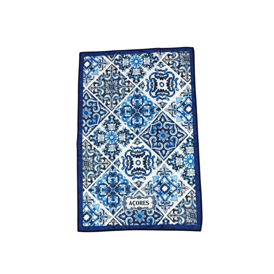 Blue Azulejo Acores Microfibre Kitchen Towel 24x16"
