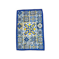 Blue & Yellow Azulejo Portugal Microfibre Kitchen Towel 24x16"