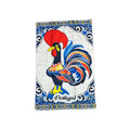 Azulejo with Rooster Microfibre Kitchen Towel 24x16"