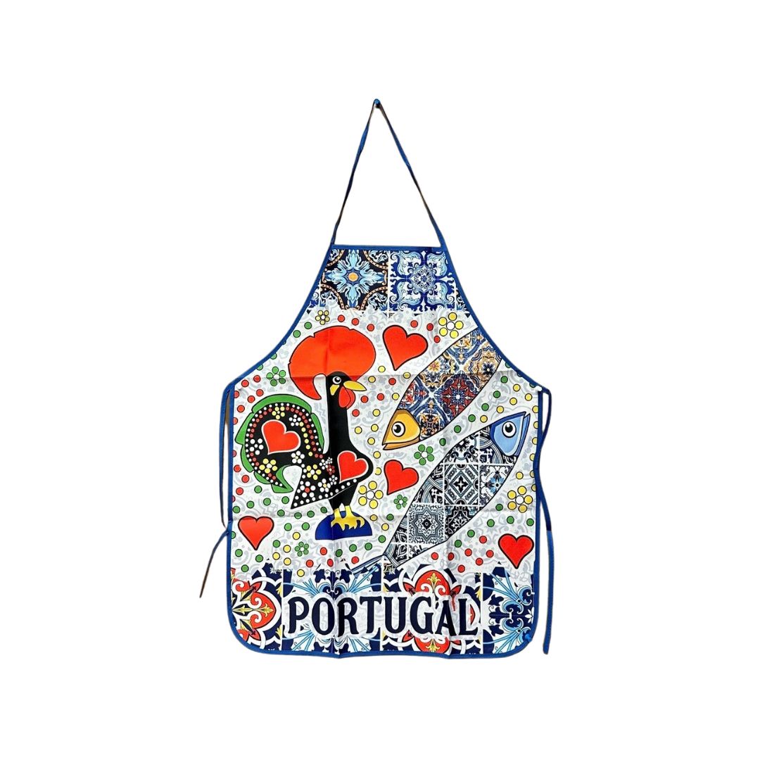 Rooster and Sardines Polyester Apron 22x29"
