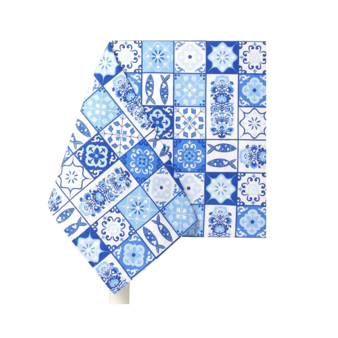 Blue Azulejo Tablecloth