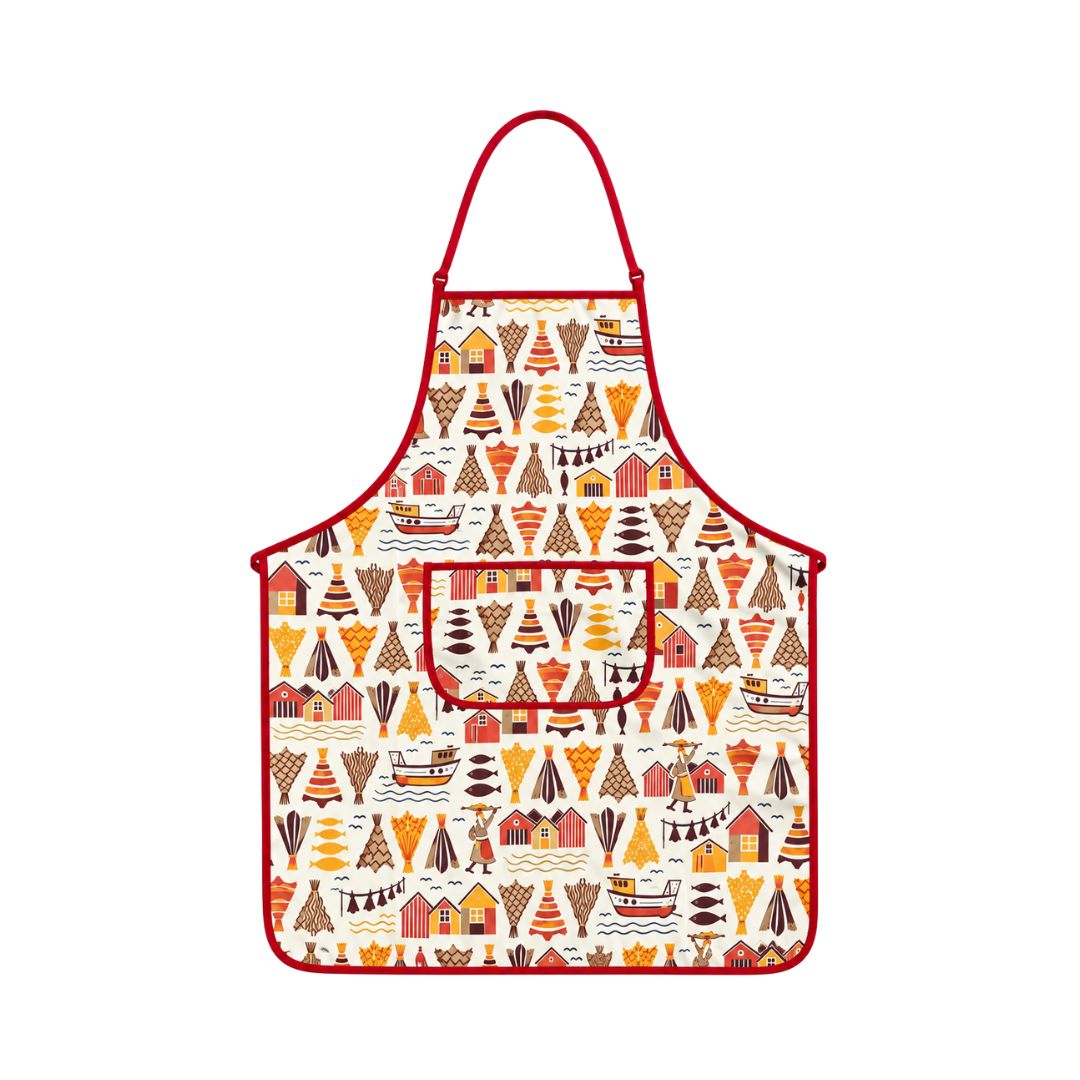Bacalhau Apron (Brown/Orange) 29x23"