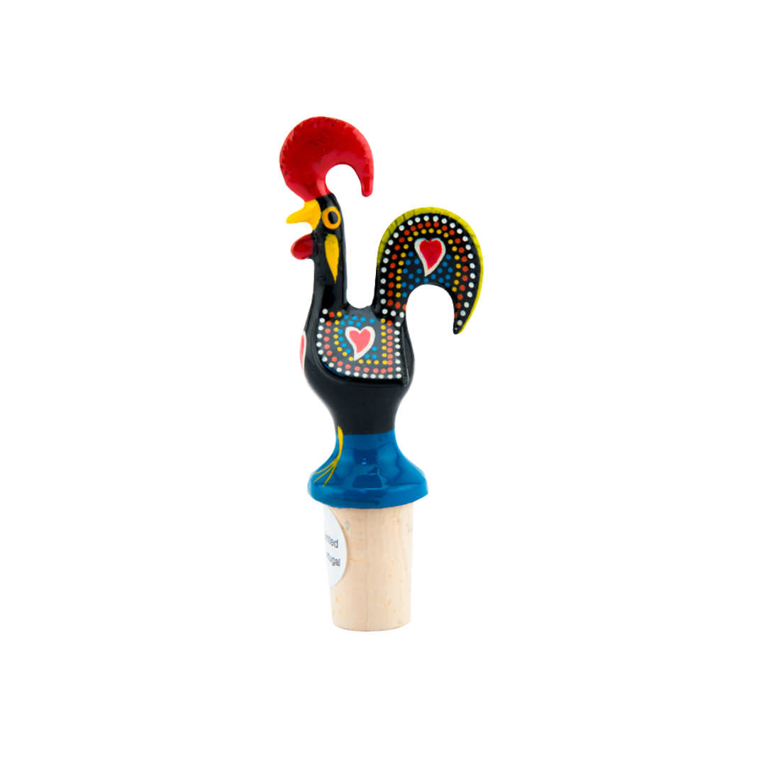 Metal Barcelos Rooster Cork Stopper 4.75"