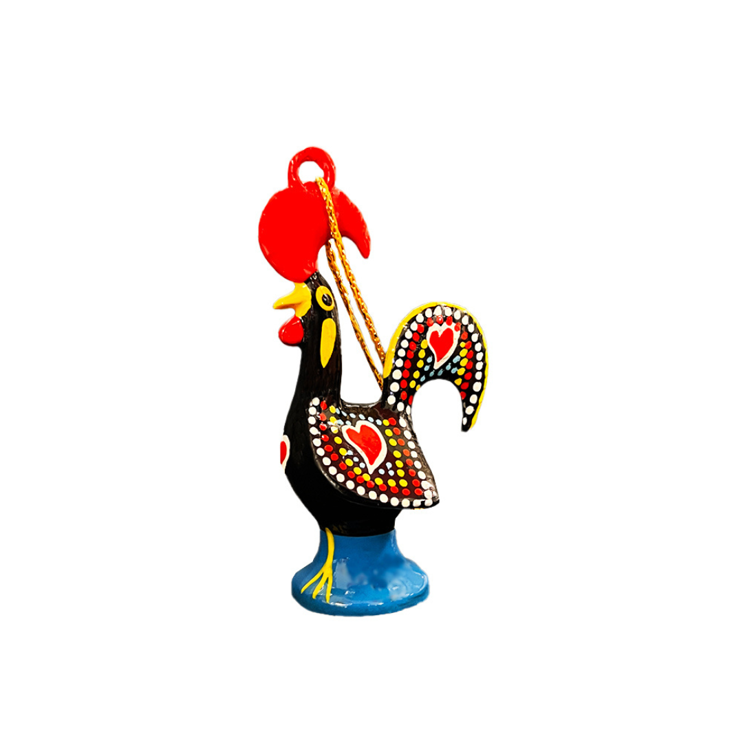 Metal Barcelos Rooster Ornament 3.25"