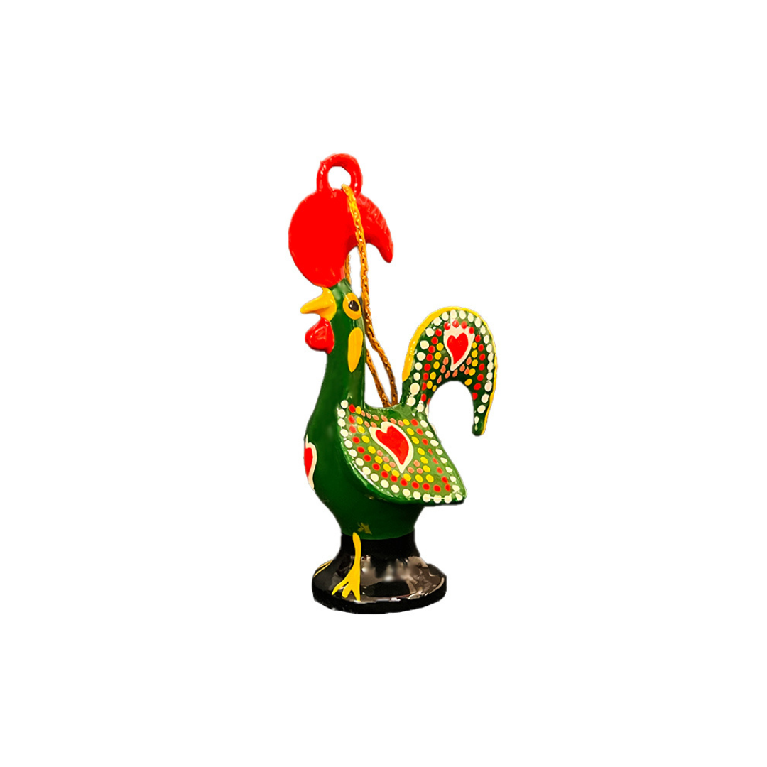 Metal Barcelos Rooster Ornament 3.25"