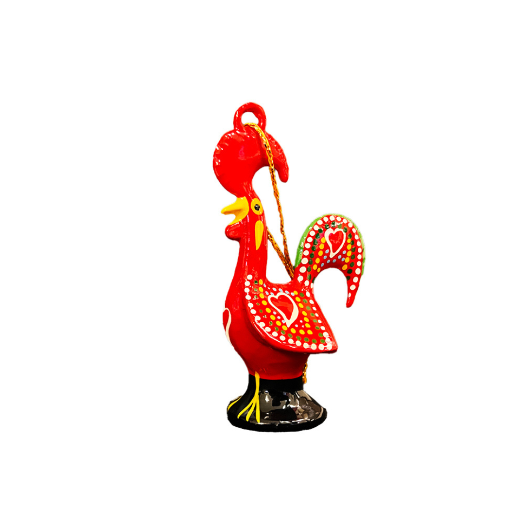 Metal Barcelos Rooster Ornament 3.25"