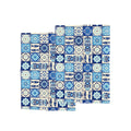 Set of 2 Blue Azulejo Kitchen Towel 20x28"