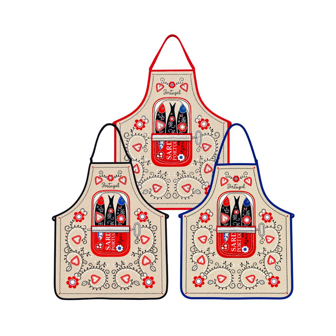 Vintage Sardine Apron 29x23"