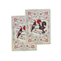 Set of 2 Vintage Sardine and Rooster Kitchen Towel 20x28"
