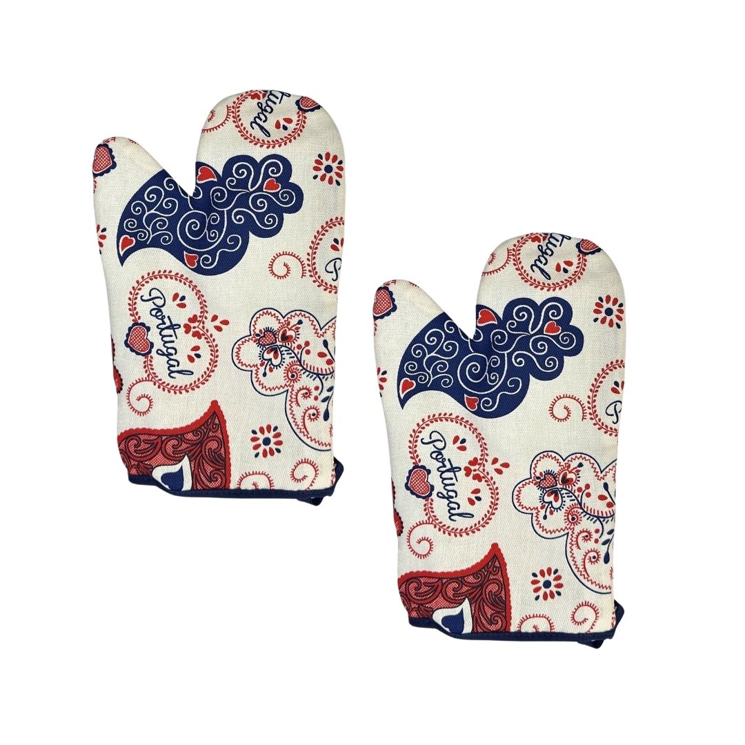 Set of 2 Viana Heart Oven Mitts 11x6"