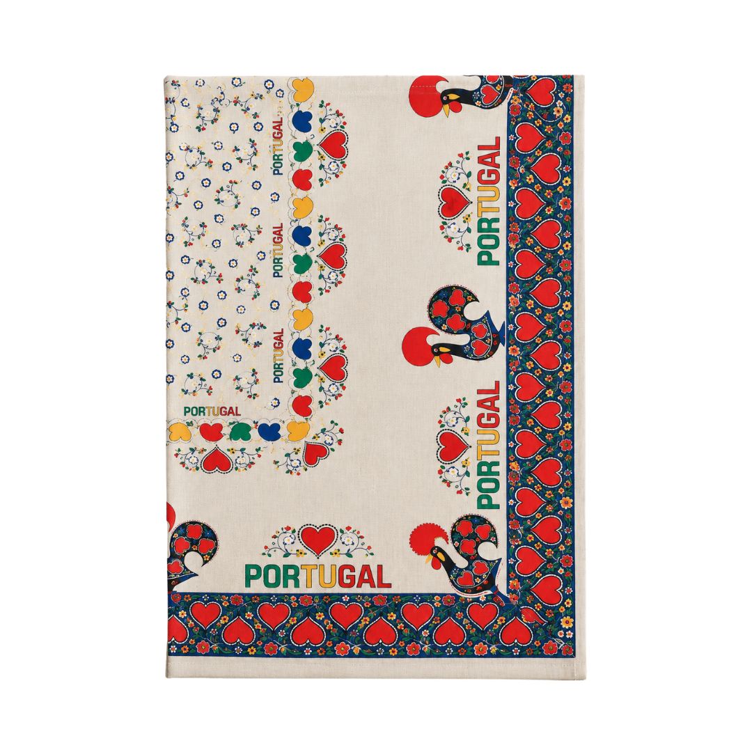 Rooster with Hearts Tablecloth