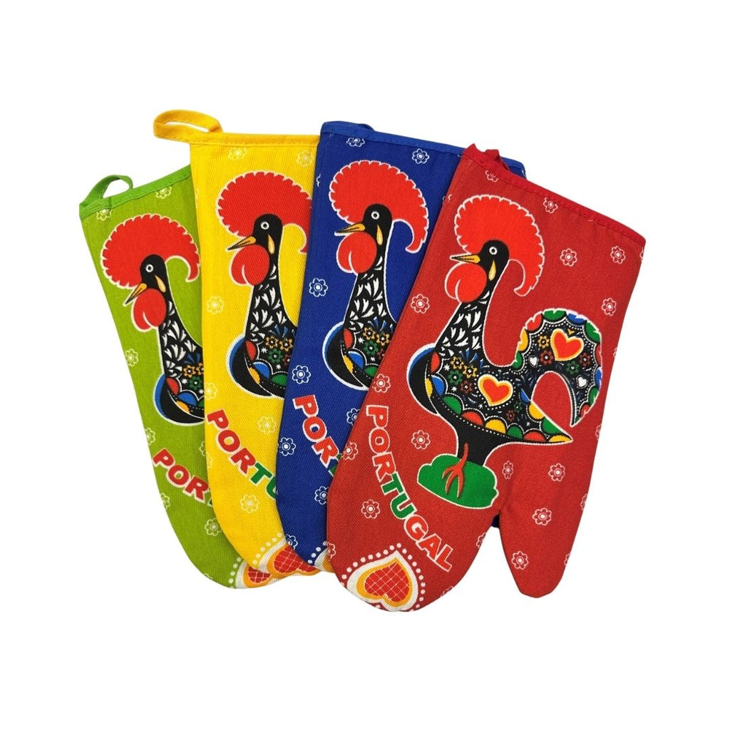 Set of 2 Happy Rooster Oven Mitts 11x6"