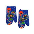 Set of 2 Happy Rooster Oven Mitts 11x6"