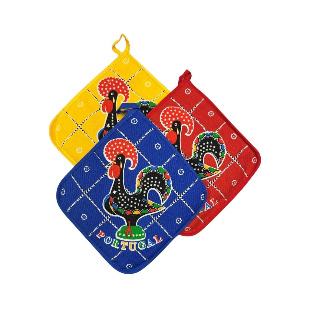 Set of 2 Happy Rooster Pot Holder 7.5"x7.5"