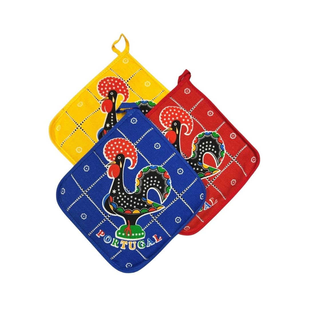 Set of 2 Happy Rooster Pot Holder 7.5"x7.5"