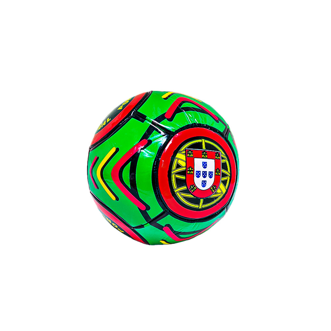 Portugal Soccer Ball - Green with Red and Yellow