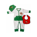 Portugal Baby Sleeper, Hat and Bib Set