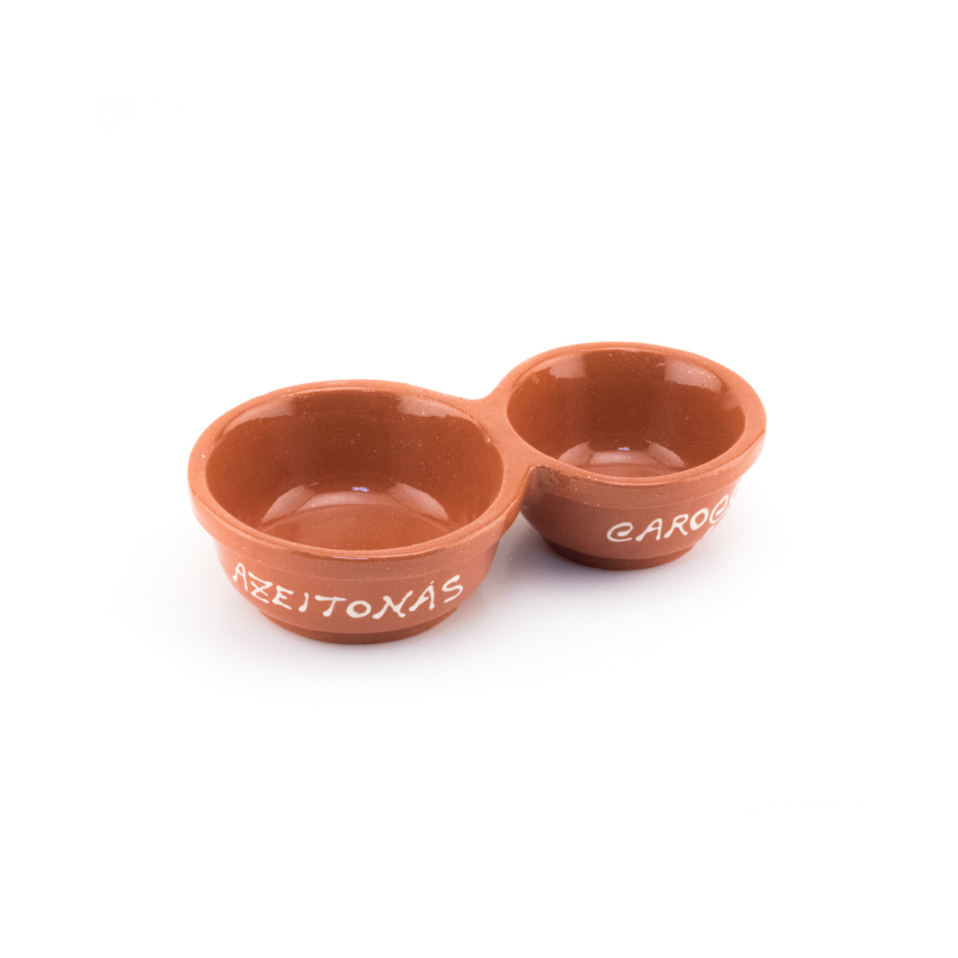 Traditional Clay Olive Dish 7.5x4"