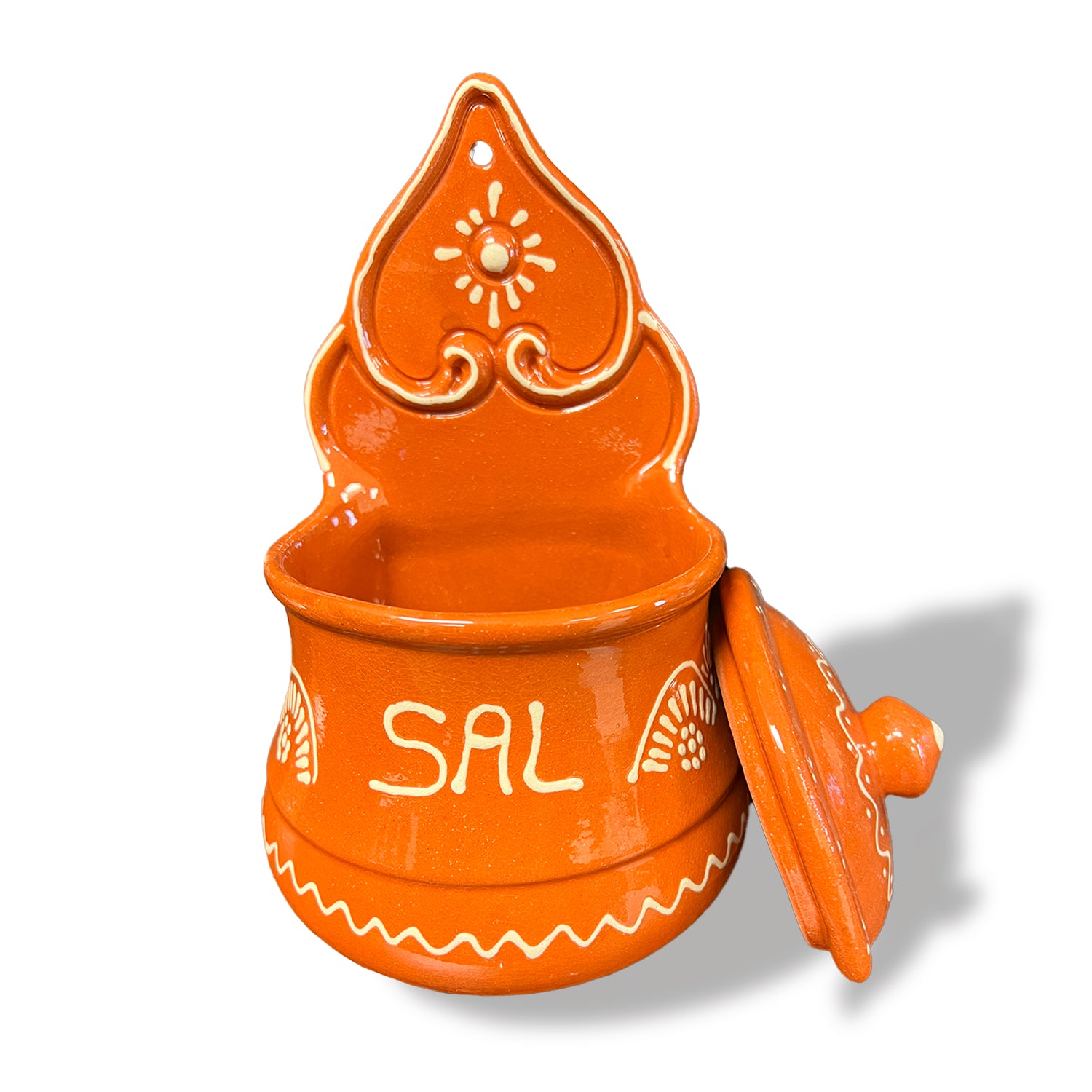 Traditional Clay Salt Well with Lid